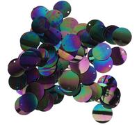 INOOMP 10 Bags Round Sequins for Crafts Hand Sewing Sequins Colorful PVC Flash Material Reusable Bright Color Vivid Creative Decorations for Manual Crafts and Repairing