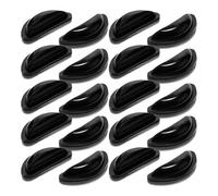 INOOMP 10 Pairs Black Silicone Nose Pads for Glasses Soft Non-Slip Elevated Eyeglass Nose Mats Small Reusable for Sunglasses and Eyewear Repair