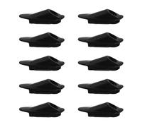 INOOMP 10 Pcs Bike Line Clamp Black Single Hole Straight through Plastic