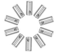 INOOMP 10 Pcs Clothes Cord Locks Drawstring Cord Locks Silver Metal Simple Delicate Easy to Store Decorative DIY Use for Backpack Pants