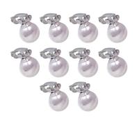 INOOMP 10 Pcs Pearl Hair Clips for Plastic Mini Hair Clips Designed to Decorate with Charming and Elegant Style for Daily Use and Special Occasions
