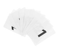 INOOMP 10 Pcs Plastic Number Cards Table Number Cards Sturdy White Easy to Use for Luggage Tag and Hanger Label 3.34 X 2.16 X 0.04