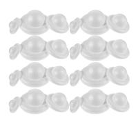 INOOMP 10 Sets Foam Planetary System Model Balls for Science Learning and Group Display, Lightweight White Mini Foam Spheres with Ring Supports and Bases, Easy to Assemble and Disassemble