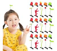 INOOMP 100 Pcs Sprout Hair Clips, Comfortable to Wear Pvc Plant Sprouts Design, Easy to Match Party and Cosplay Accessories, Small and Delicate Unique Style Hairpins