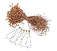 INOOMP 1000pcs Garment Label Attachment Hang Tag String Plastic Loop Fastener Tag String with Smooth Refined Edges Preventing Hand Damage Coffee Colour for Inventory Management in Shops