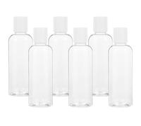 INOOMP 100Ml Travel Size Toiletry Containers 6Pcs Plastic Bottles with Screw Caps for Family and Business Travel