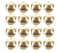 INOOMP 100pcs 30mm Electroplated Yellow Mini Bells for Dog Collars - Small Loud Pet Collar Accessories for Puppy Tracking and Anti-lost Use