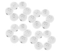 INOOMP 100Pcs Acrylic Alphabet Beads White Flat Round Letter Beads for DIY Necklace Bracelet Keychain Making Crafts Accessories
