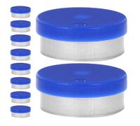 INOOMP 100pcs Aluminum Flip Caps for Sample Glass Vials with Secure Snap Lock, Compatible with Headspace Bottles, Laboratory Glass Jar Lid Set for Scientific Use