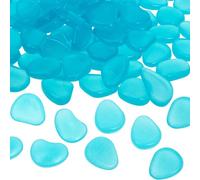 INOOMP 100pcs Aquarium Resin Stones Glow the Dark Decorative Pebbles for Fish Tank and Landscape Decorations, Safe for Fish, Plants, for Garden and Outdoor Use