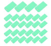 INOOMP 100pcs Blank Luggage Tags with Wire, Waterproof Green PVC Labels for Suitcase and Shelf Racks, Sturdy Construction, Multipurpose Use for Homes and Businesses, 4.7' X 2.3' Writable