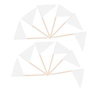 INOOMP 100pcs Blank Solid Color Toothpick Flag Small Mini Labeling Marking DIY Triangle Plain Stick Flags For Cocktail Fruit Cupcakes Toppers Decorations