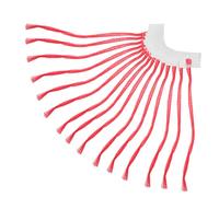 INOOMP 100Pcs Breathable Mesh Fruit Bags with Labels Vegetable Net Bags for Grocery Shopping Foldable and Portable Storage Nets for Onions Fruits and Vegetables Red Netting