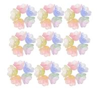 INOOMP 100pcs Glass Loose Beads DIY Bead Charms Lightweight Smooth Assorted Colour Decorative for Jewelry Making Handicrafts Random Color