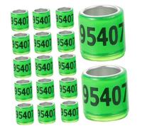 INOOMP 100pcs Pigeon Leg Rings Racing Foot Bands for Identification Lightweight Poultry Leg Bands for Racing Pigeons and Breeding Birds Easy to Use Grass Green