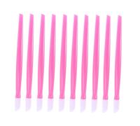 INOOMP 100Pcs Plastic Dead Skin Pusher Nail Cuticle Remover Sticks Lightweight Manicure Art Pushers for Home and Professional Use Pink