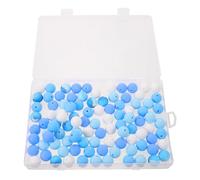 INOOMP 100pcs Silicone Round Beads for Crafting with Soft Flexible Texture and Vivid Colour Variety, for Bracelet Supplies and DIY Jewellery Making Crafts