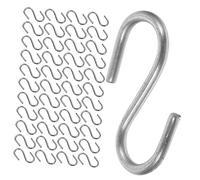 INOOMP 100pcs Silver Chrome S Hooks Multipurpose Hanging Storage Wardrobe Hooks for Kitchen Bathroom Back Door Garage Compact and Versatile Organizer