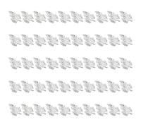 INOOMP 100pcs Small Leaf Shape Metal Nail Charms Lightweight Manicure Jewelry Decoration for DIY Crafts and Traveling, Convenient to Store Silver Nail Art Accessories