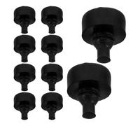 INOOMP 100pcs Universal Rubber Engine Mount Bushings for Motorcycle Frame, Motorbike Engine Mount Cushion Blocks, Black Anti-vibration Buffer Stoppers for Moped Scooters
