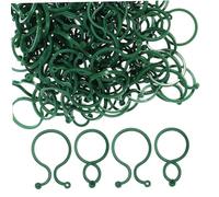 INOOMP 100pcs Vegetable Stem Clips Shaped Garden Plant Support Clips for Tomato Vine Trellis and Grape Vines for Climbing Plants Gardening Supplies