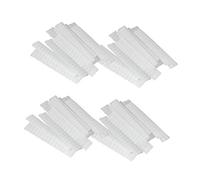 INOOMP 100Pcs White Makeup Brush Protective Mesh Covers PE Plastic Sleeves Breathable Makeup Brush Net for Travel and Daily Use