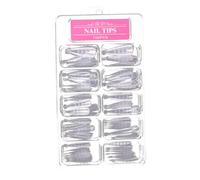 INOOMP 100Pcs White Nail Plate Extensions Manicure Accessory Soft Crystal Nail Tips for Professional and Home Use Creative Natural Look