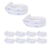 INOOMP 100pcs White PVC Identification Wristbands for Hospital Use, Waterproof Patient Id Bracelets with Accurate Identification, Suitable for Adults and Elderly