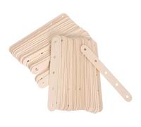 INOOMP 100Pcs Wood Craft Sticks with Holes Natural Mini Treat Sticks for DIY Candy Dessert and Ice Lolly Pops Crafting Painting Waxing Supplies
