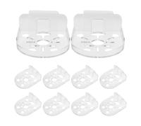 INOOMP 10pcs Adhesive Security Camera Bracket - Transparent No Screw Wall Holder Shelf for Indoor Baby Monitor Device and Smart Home Camera Organization