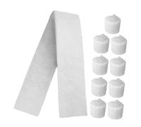 INOOMP 10pcs Aquarium Filter Pads Thickened High-density Fish Tank Sponge Media for Freshwater Use Easy Replacement Pre-filter Sponges for Ponds and Aquariums White Biochemical Filtration