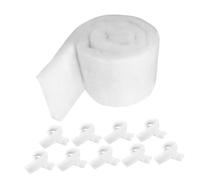 INOOMP 10pcs Aquarium Filter Sponge White High-density Cut to Fit Fish Tanks Ponds Turtle Tanks Salt Freshwater Mechanical Filtration Replacement Pads