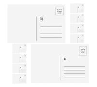 INOOMP 10pcs Blank Greeting Cards Bulk Coated Paper White Quick Ink Absorption Printed Lines Back Side Writable Cards for Churches and Occasion