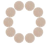 INOOMP 10pcs Blank Wooden Clock Dials Round Shaped Wall Clock Wooden Face DIY Blank Surface for Time Telling Decorative Stylish Cozy Design for Office and Home Bedrooms 15cm/5.9" Diameter