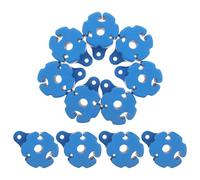 INOOMP 10pcs Blue Silicone Rod Tie Holders Fishing Ball Clips Elastic Pole Straps Portable Rod Grip Organizers for Travel Kayak Boat Anglers Recreational Fishing Trips