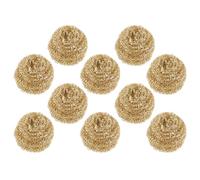 INOOMP 10pcs Brass Cleaner Soldering Tip Cleaning Balls Wire Iron Nozzle Cleaning Ball Golden Brass Material Remove Oxides Enable Clean Precise Soldering