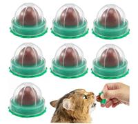 INOOMP 10pcs Cat Snacks Licking Ball Pet Catnip Lollipop for Snack Ball and Puzzle Pack