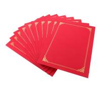 INOOMP 10pcs Certificate Cover Certificate Paper Cover 9.5x12.7 Inch Paper Material Classic Appearance Simple Design Excellent Strength for Award Presentation and Graduation Ceremonies