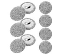 INOOMP 10pcs Clothes Buttons Sewing Buttons Round Plush Metal Reusable Decorative Classic Style Light Grey for Coat Garments Crochet Parties