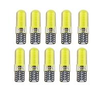 INOOMP 10pcs Cob LED Car Light W5w Mini Wedge White Light-emitting Diode Trunk Lamp with Little Heating and Small Power Consumption Silicone Plate-shaped Bulbs for Automotive Lighting