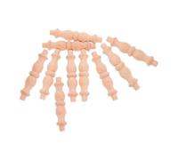 INOOMP 10pcs Decorative Wood Craft Spindles Wood Spindles Unfinished Design Solid Elegant Khaki Multi-Functional Design for Decoration