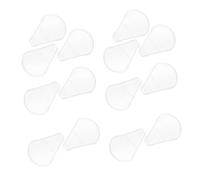 INOOMP 10pcs Fan Shaped Plastic Brush Covers Makeup Protective Cases Dustproof Cosmetic Brush Guards for Travel