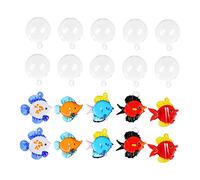 INOOMP 10pcs Glass Aquarium Float Decoration Cute Home Ornament for Fish Tank and Smooth for Aquatic Charm and Photo Props