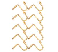 INOOMP 10pcs Gold Wardrobe Connector Hooks Heavy Duty Clothes Hanger Stacking Hooks for Plastic, Metal, Wood Hangers Space Saver Closet Organizer for Wardrobe Storage
