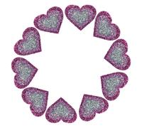 INOOMP 10pcs Heart Rhinestone Appliques with Glitter Gradient Design, Easy DIY Hot Fix Patches for Clothing and Hats, Washable Pink Heart Shaped Embellishments for Home and Clothes