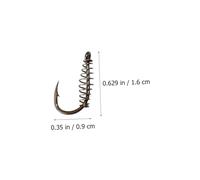 INOOMP 10pcs High-carbon Steel Fishing Hooks Silver Spring Hooks for Carp and Freshwater Fish Corrosion-resistant for Bait Fishing Enthusiasts