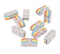 INOOMP 10pcs Lever Nut Electrical Connector Blocks Quick Splice Wire Terminal Reusable Flame-retardant Insulated Wiring Tool