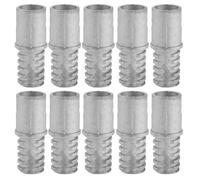 INOOMP 10pcs Metal Broom Handle Threaded End - 0.8'' Dia Extension Pole Threaded Tip Replacement - for Mop Or Sweeper Rod, Home Cleaning Equipment Repair