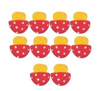 INOOMP 10pcs Mini Fairy Garden Accessories Resin Stepping Stones with Mushroom Shape, Low Maintenance and Easy Placement for DIY Miniature Garden Stepping Stone Displays and Terrariums