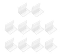 INOOMP 10pcs Nail Drill Bit Storage Case with 20 Holes Portable Plastic Nail Drill Bits Organizer Box Dustproof Flip Cover Holder for Salon Manicure and Acrylic